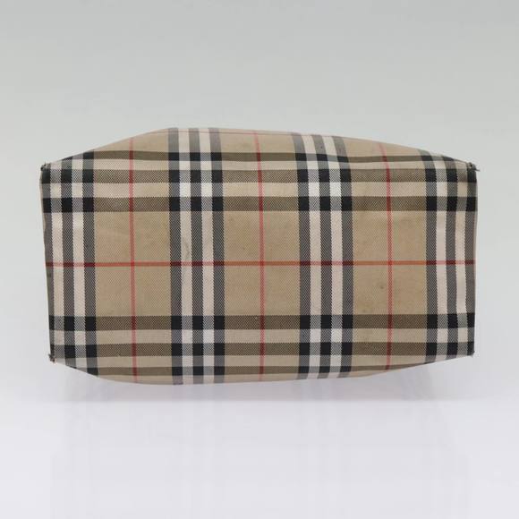BURBERRY Nova Check Hand Bag Canvas Beige Auth ti2118 - Picture 11 of 16